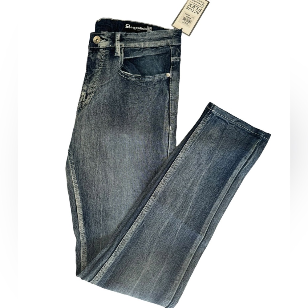 Mens essentials skinny blue denim
